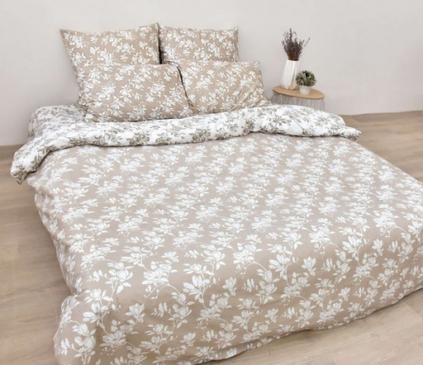 Ткань для постельного белья Бязь "Gold" Lux "Мелкий цветочный принт" GL1369 (A+B) - (50м+50м)