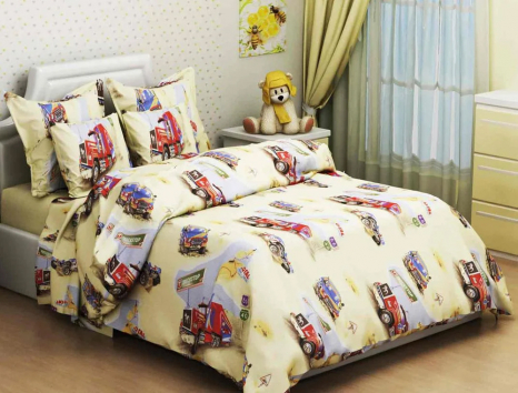 Ткань для постельного белья Бязь "Gold" Lux детская GLB0669beige