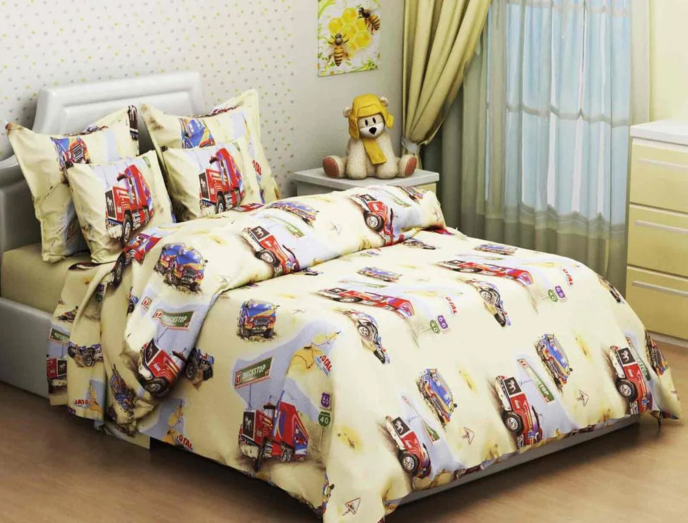 Ткань для постельного белья Бязь "Gold" Lux детская GLB0669beige