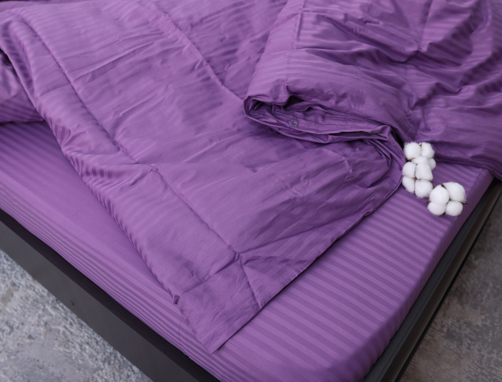 Двоспальний набір постільної білизни 180*220 зі Страйп Сатину №18-3218 Черешенка™