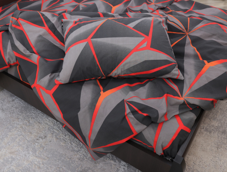 Полуторний набір постільної білизни 150*220 із Бязі "Gold" №151474 Черешенка™