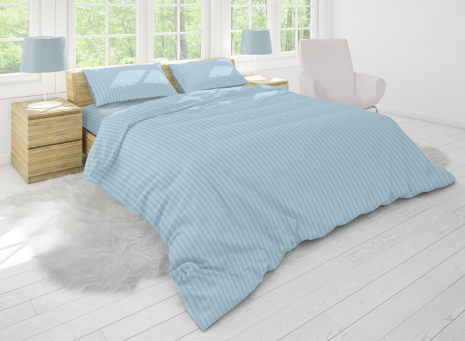 Тканина для постільної білизни Бязь "Gold" Lux смугаста GL10046blue (50м)