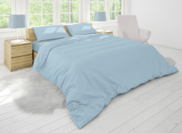 Ткань для постельного белья Бязь "Gold" Lux в полоску GL10046blue (50м)