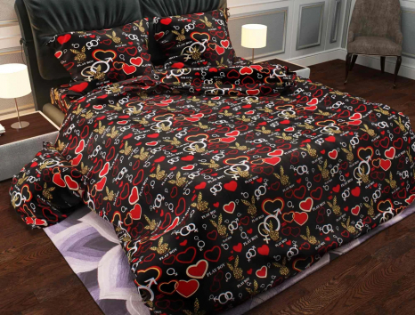 Двоспальний набір постільної білизни 180*220 із Бязі "Gold" №155652 Черешенка™