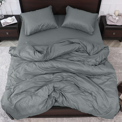 Двуспальный набор постельного белья 180*220 из микрофибры в полоску №20174405 Черешенка™