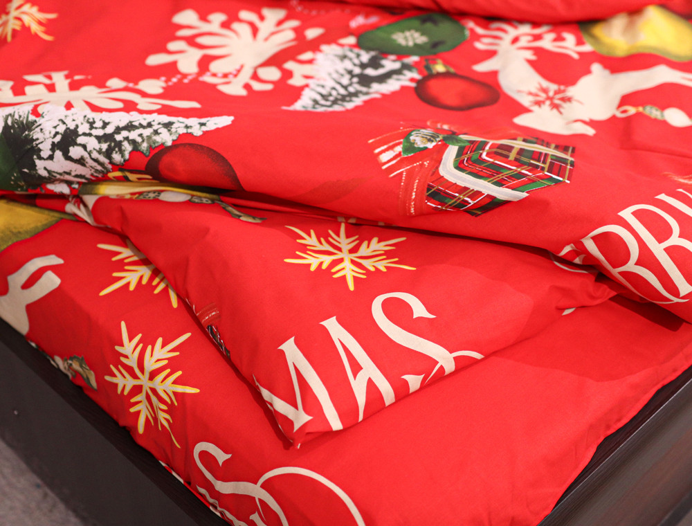 Двоспальний набір постільної білизни 180*220 із Бязі "Gold" №151814 Черешенька™