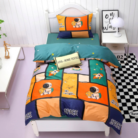 Ткань для постельного белья Бязь "Gold" Lux детская GLB301orange