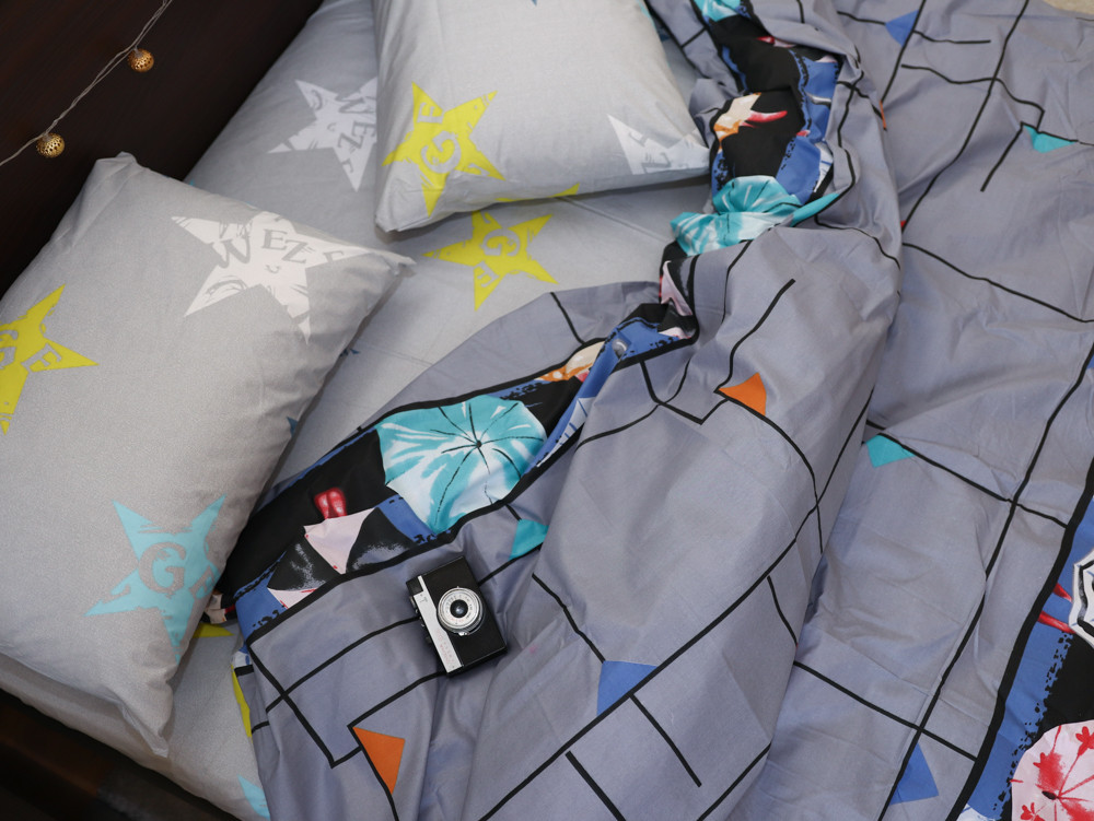 Двоспальний набір постільної білизни 180*220 із Бязі "Gold" №154251AB Черешенка™