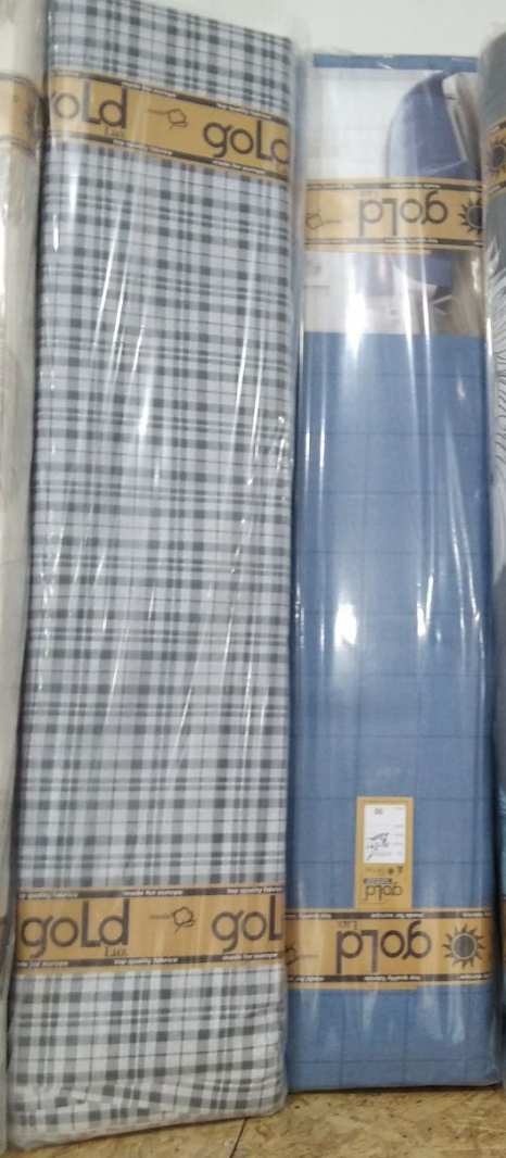 Тканина для постільної білизни Бязь "Gold" Lux GL1863blue (A+B) - (50м+50м)