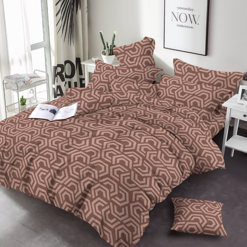 Тканина для постільної білизни Бязь "Gold" Lux GL7865brown