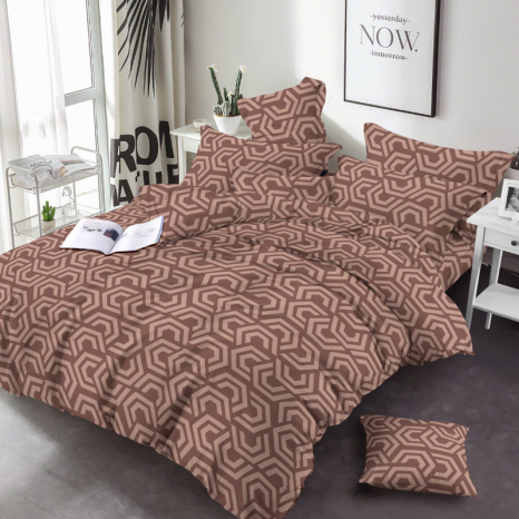 Тканина для постільної білизни Бязь "Gold" Lux GL7865brown