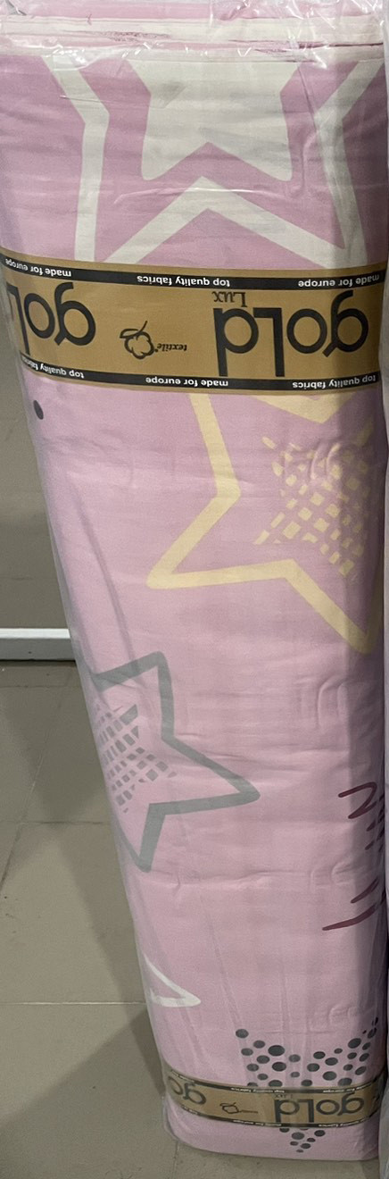 Ткань для постельного белья Бязь "Gold" Lux GL3456pink
