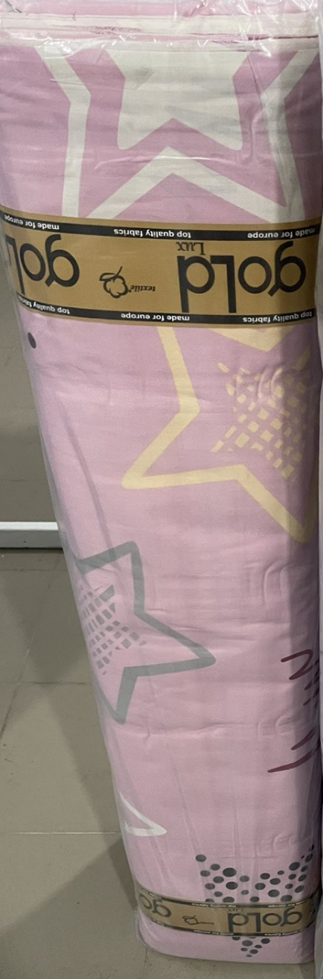 Ткань для постельного белья Бязь "Gold" Lux GL3456pink