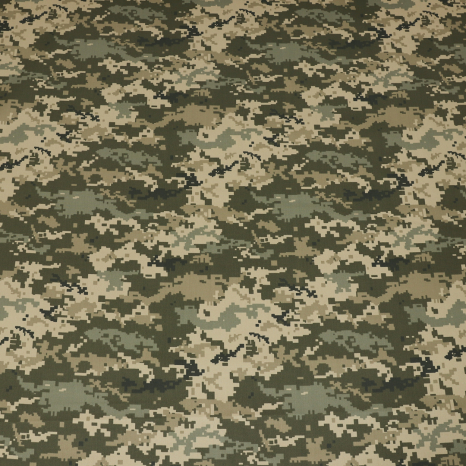 Тканина військова піксель тверда 200 г/м2 (50м) №5009