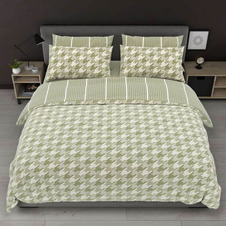 Ткань для постельного белья Бязь "Gold" Lux GL8081khaki (A+B) - (50м+50м)