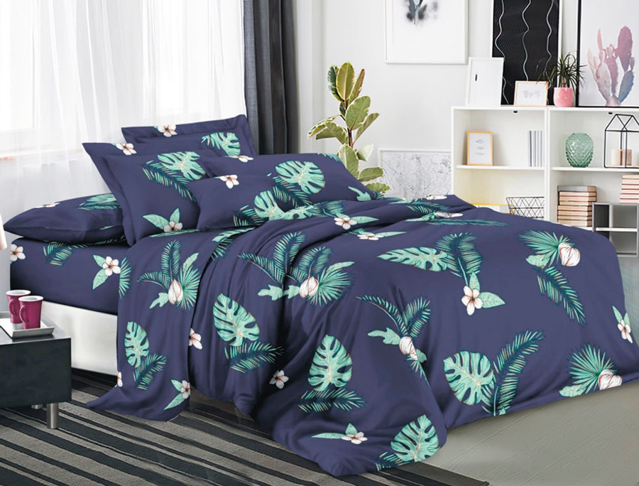 Євро набір постільної білизни 200*220 із полікотону №205595 Черешенька™