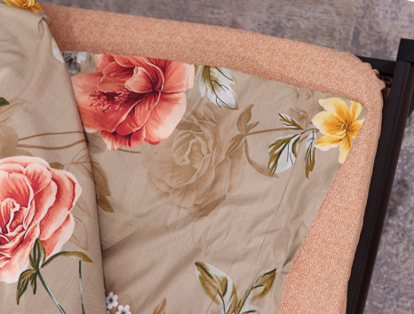 Полуторний набір постільної білизни 150*220 із Сатину №44273AB Черешенка™