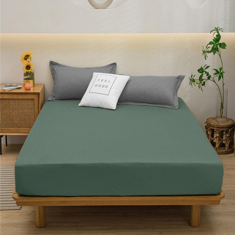 Простирадло на резинці (90*200*25) хакі №1063