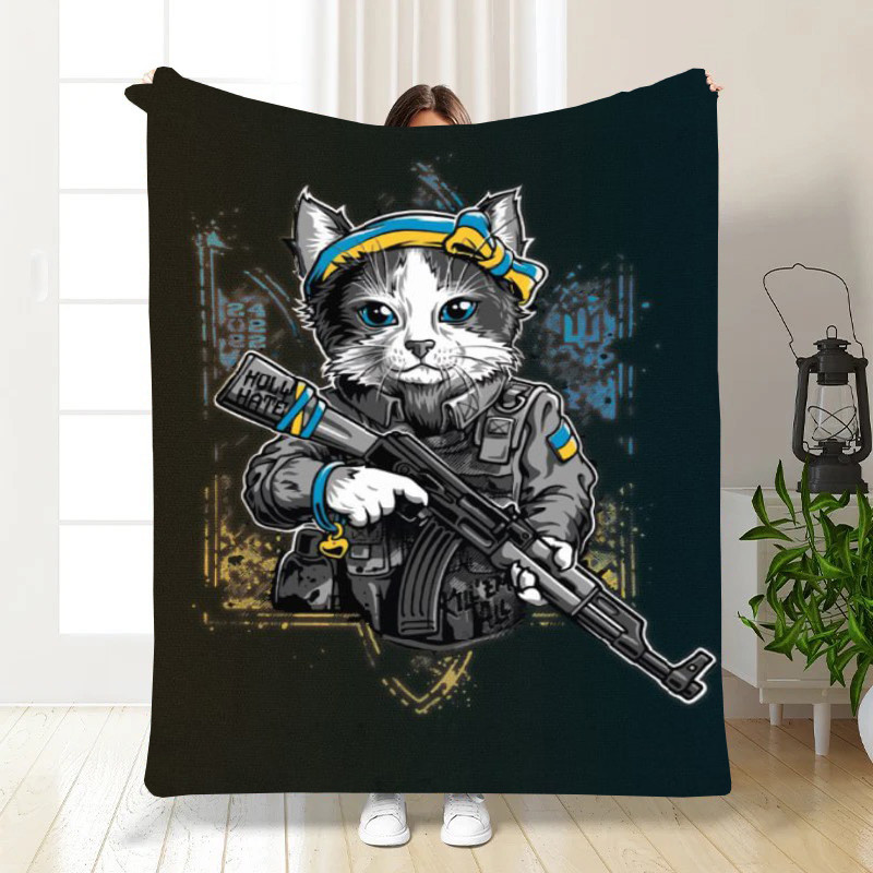 Плед з 3D-принтом 135*160 "Наші Котики" №20222314