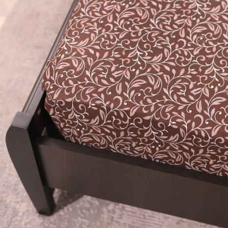 Простынь на резинке (90*200*25) коричневый вензель №663010brown