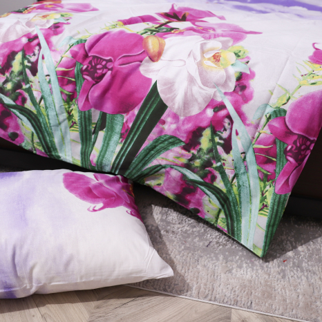 Семейный набор хлопкового постельного белья из Бязи "Gold" №15545 Черешенка™