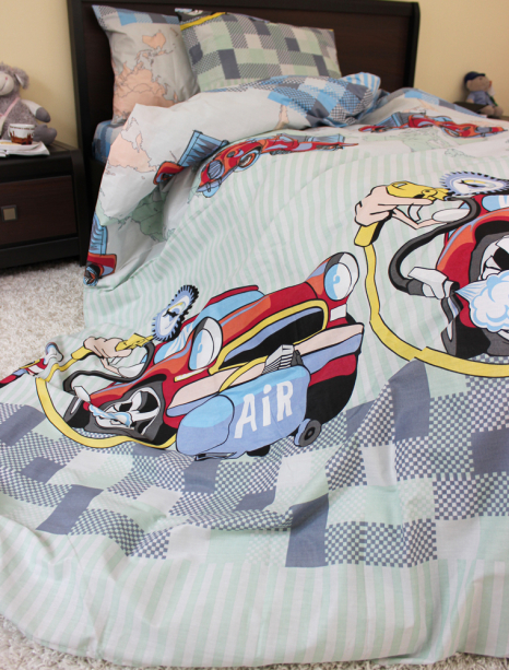 Полуторний набір постільної білизни 150*220 із Бязі "Gold" №164314 Черешенька™