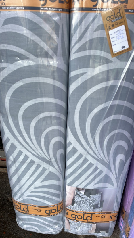 Ткань для постельного белья Бязь "Gold" Lux GL3576grey