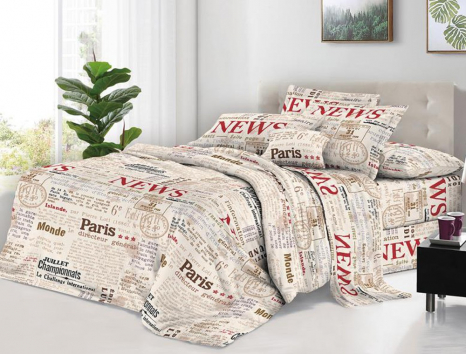 Полуторний набір постільної білизни 150*220 із полікотону №207223 Черешенька™