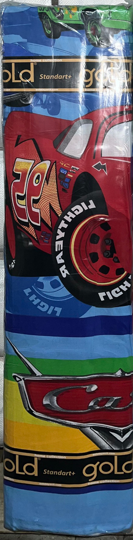 Ткань для постельного белья Бязь "Gold" детская "Быстрая гонка" GLB17500