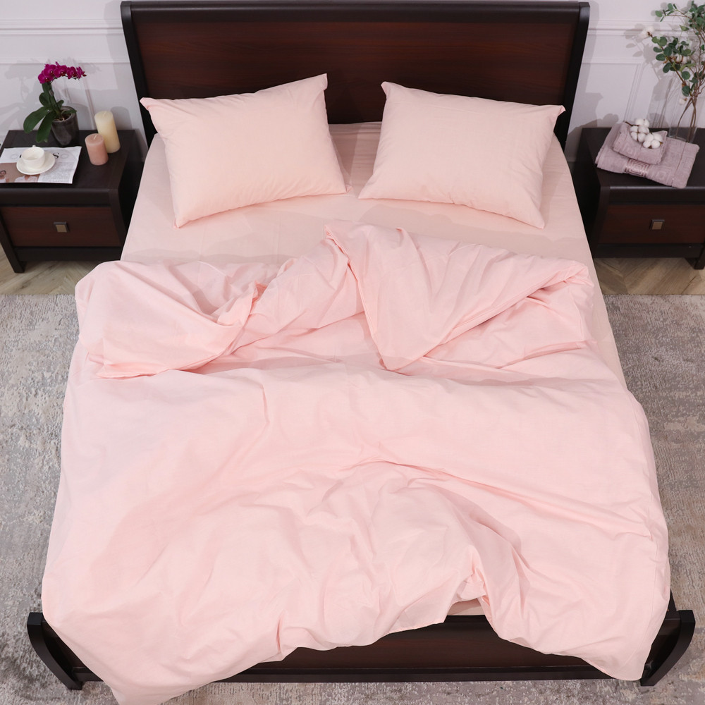 Сімейний набір однотонної постільної білизни із Бязі "Gold" №155520 Черешенка™