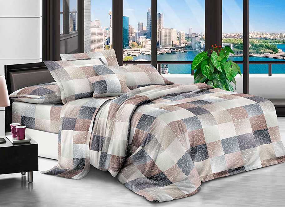 Двуспальный набор постельного белья 180*220 из поликотона №20102 Черешенка™