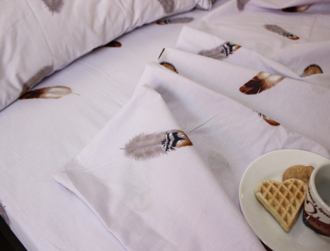 Полуторний набір постільної білизни 150*220 із Ранфорсу №182077 Черешенка™