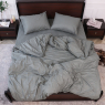 Семейный набор хлопкового постельного белья из Страйп Сатина №17-4402 Черешенка™