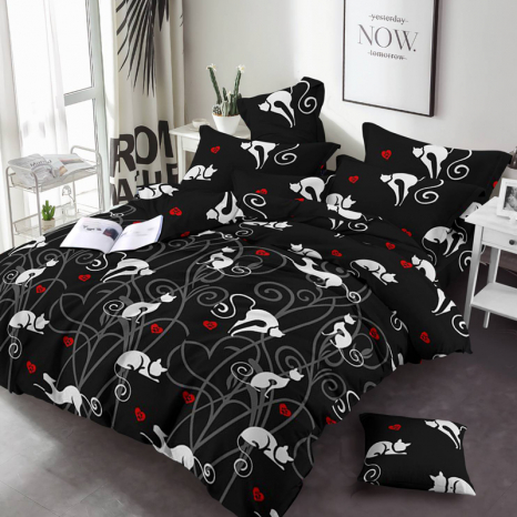 Ткань для постельного белья Бязь "Gold" Lux GL3762black