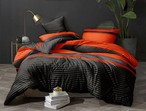 Двоспальний набір постільної білизни 180*220 із Бязі "Gold" з простирадлом на резинці №1413123 Черешенка™