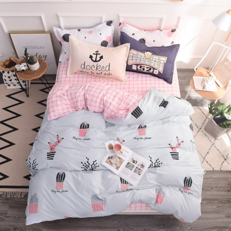 Сімейний набір постільної білизни із Бязі "Gold" №151225AB Черешенка™