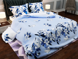 Тканина для постільної білизни Бязь "Gold" Lux "Красивий квітковий принт" GL060 (A+B) - (50м+50м)