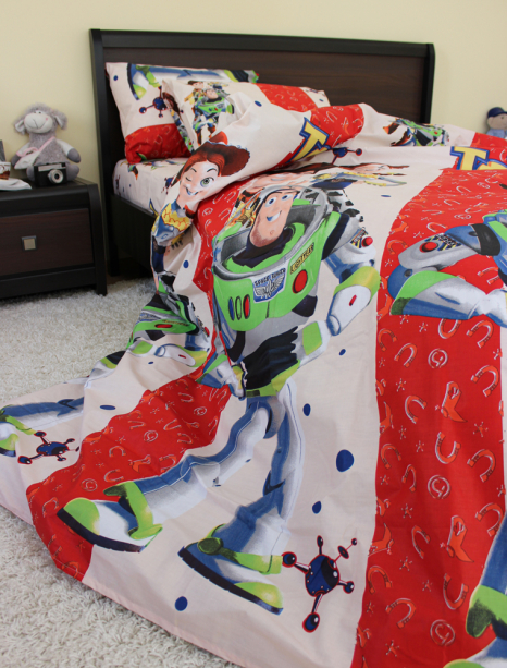 Полуторний набір постільної білизни 150*220 із Бязі "Gold" №164301 Черешенька™