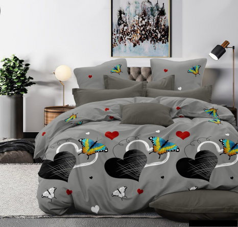 Ткань для постельного белья Бязь "Gold" Lux GL1816grey