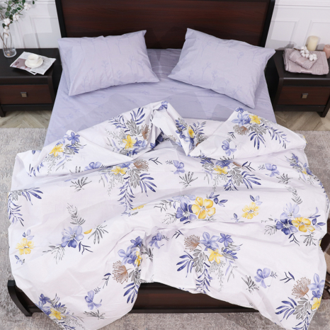 Полуторний набір постільної білизни 150*220 із Бязі "Gold" №155009AB Черешенка™