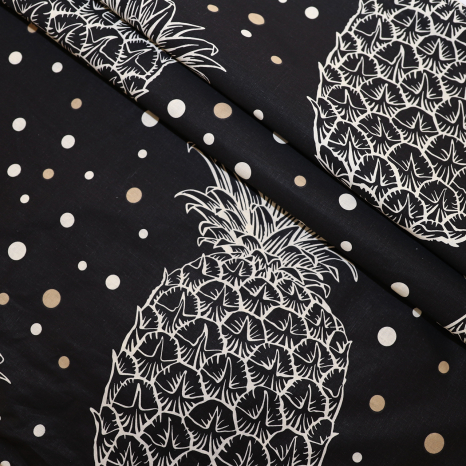 Тканина для постільної білизни Бязь "Gold" Lux "Смачний ананас" GL1535 (A+B) - (50м+50м)