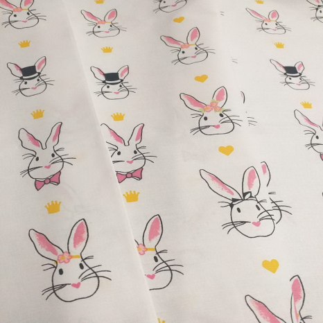 Ткань для постельного белья Бязь "Gold" Lux детская GLA154WHITE