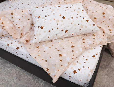 Полуторний набір постільної білизни 150*220 із Бязі "Gold" №155026AB Черешенка™