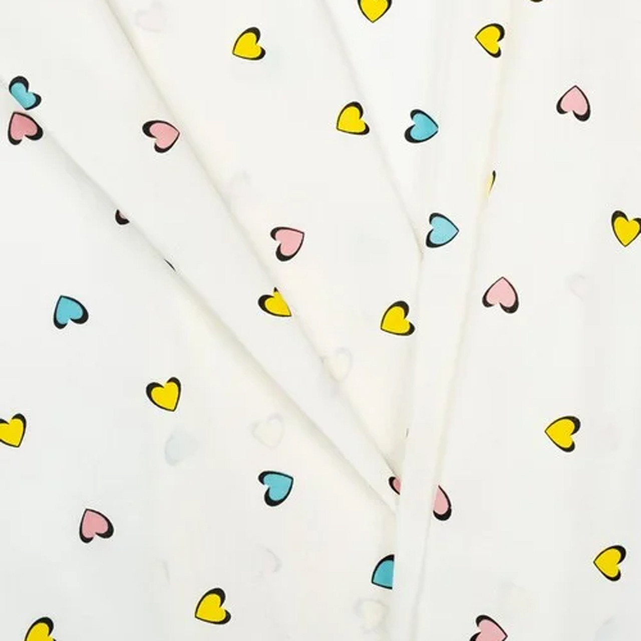 Ткань для постельного белья Бязь "Gold" Lux "Маленькие сердечки" GL1403 (A+B) - (50м+50м)