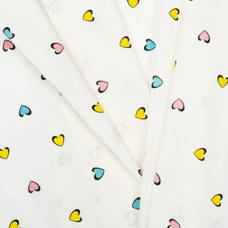 Ткань для постельного белья Бязь "Gold" Lux "Маленькие сердечки" GL1403 (A+B) - (50м+50м)