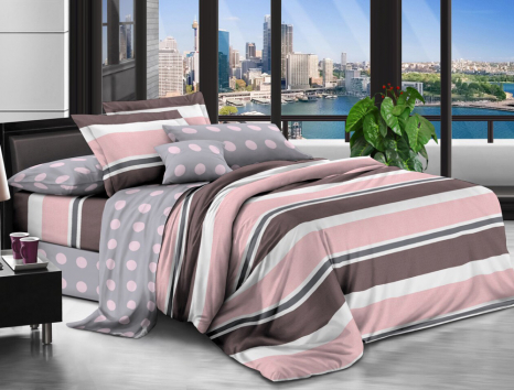 Двоспальний набір постільної білизни 180*220 із Ранфорсу №1831205AB Черешенка™