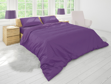 Тканина для постільної білизни Бязь "Gold" Lux смугаста GL10031violet (50м)
