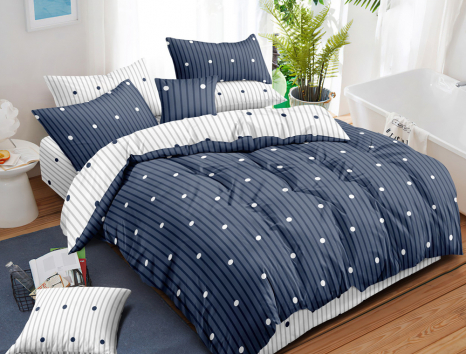 Євро-максі набір постільної білизни 200*220 із Сатину №44223AB Черешенка™