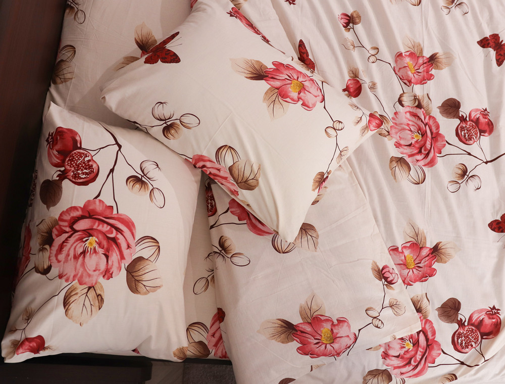 Двоспальний набір постільної білизни 180*220 із Бязі "Gold" №151757 Черешенька™