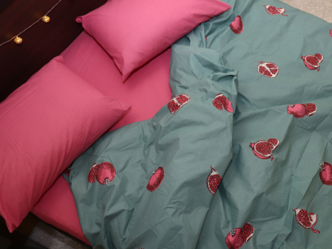 Сімейний набір постільної білизни із Бязі "Gold" №151578AB Черешенка™